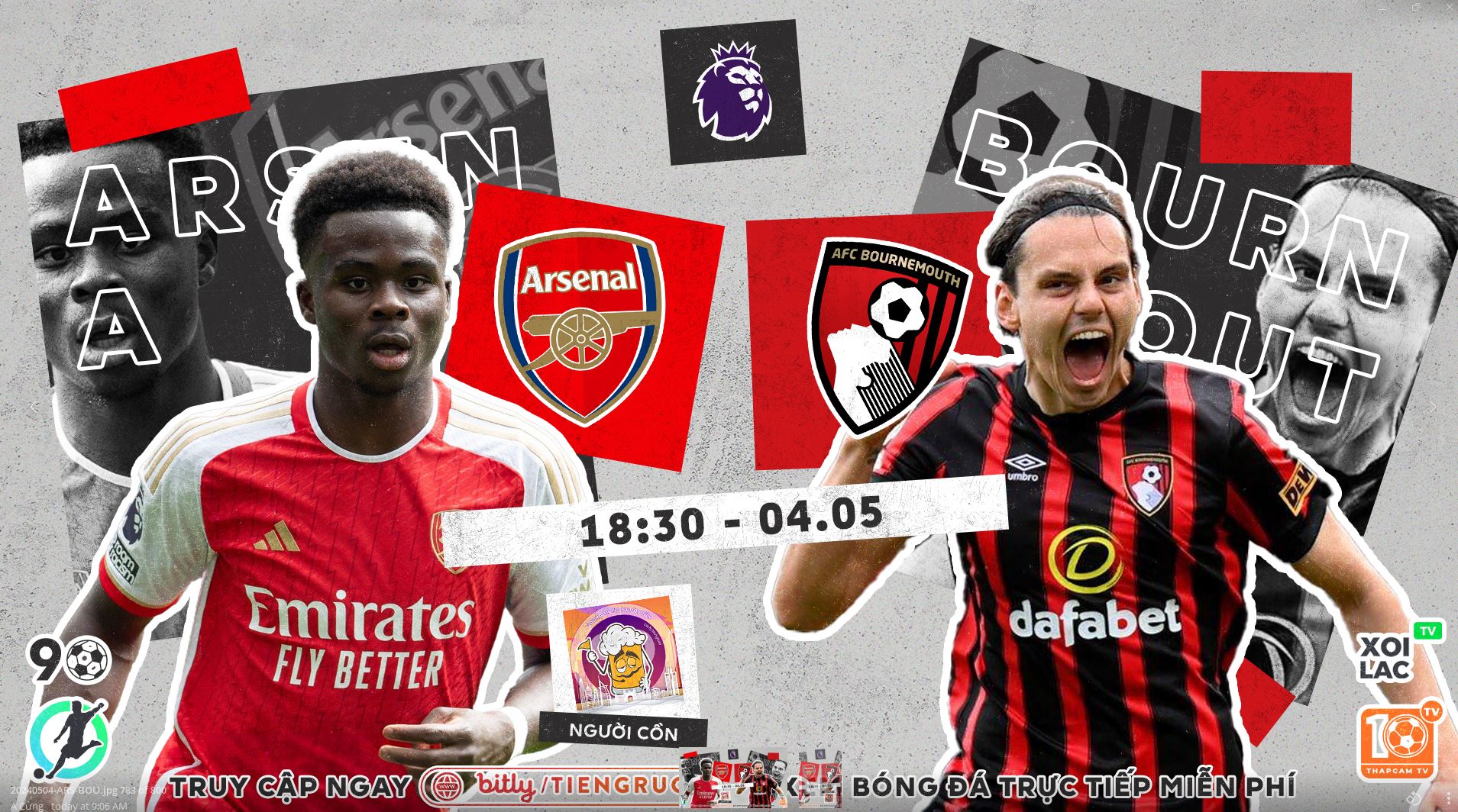 Highlights Arsenal vs Bournemouth | BLV Người Cồn | 5.4.24