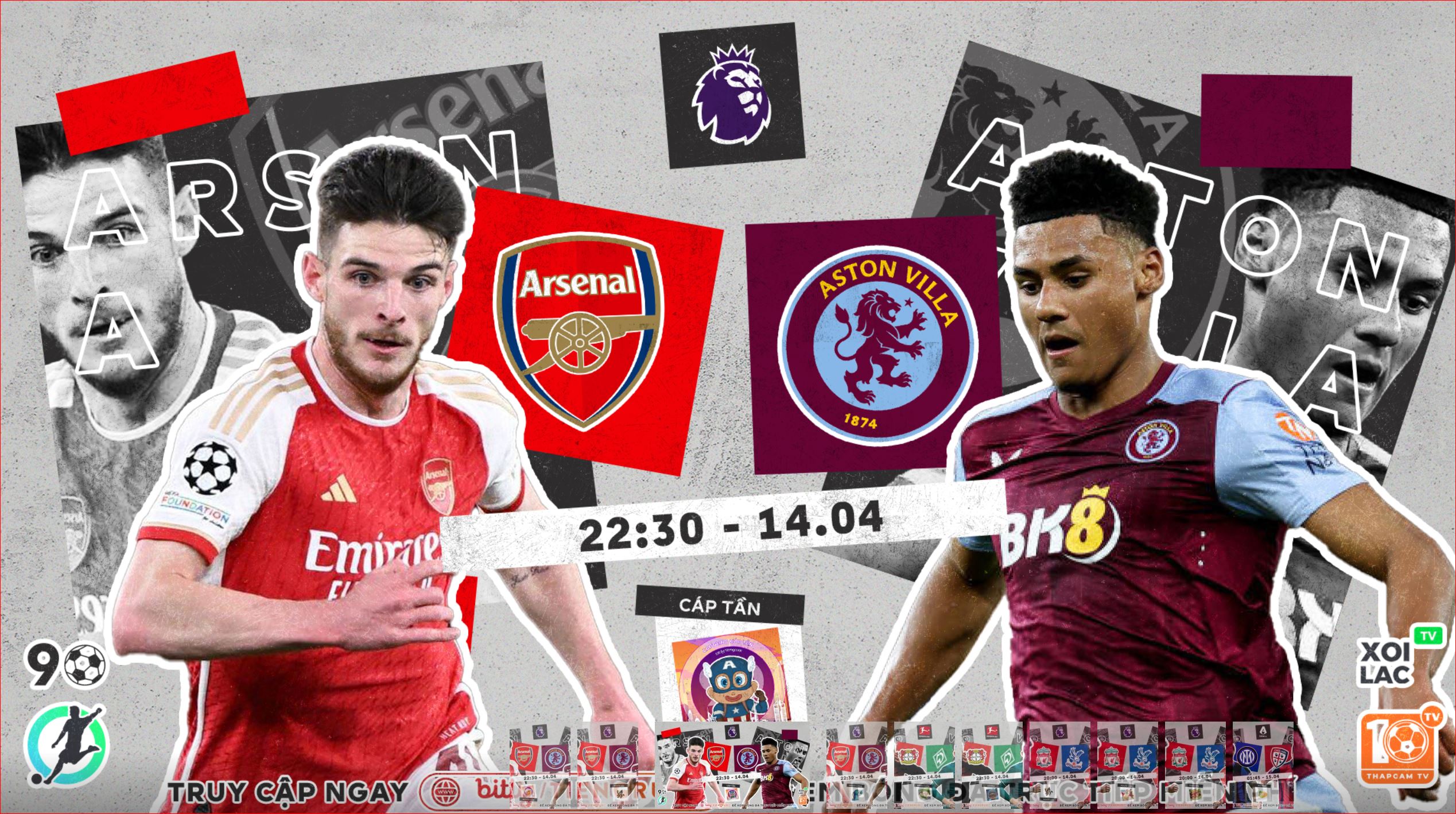 Highlights Arsenal vs Aston Villa | BLV Cáp Tần | 14.4.24