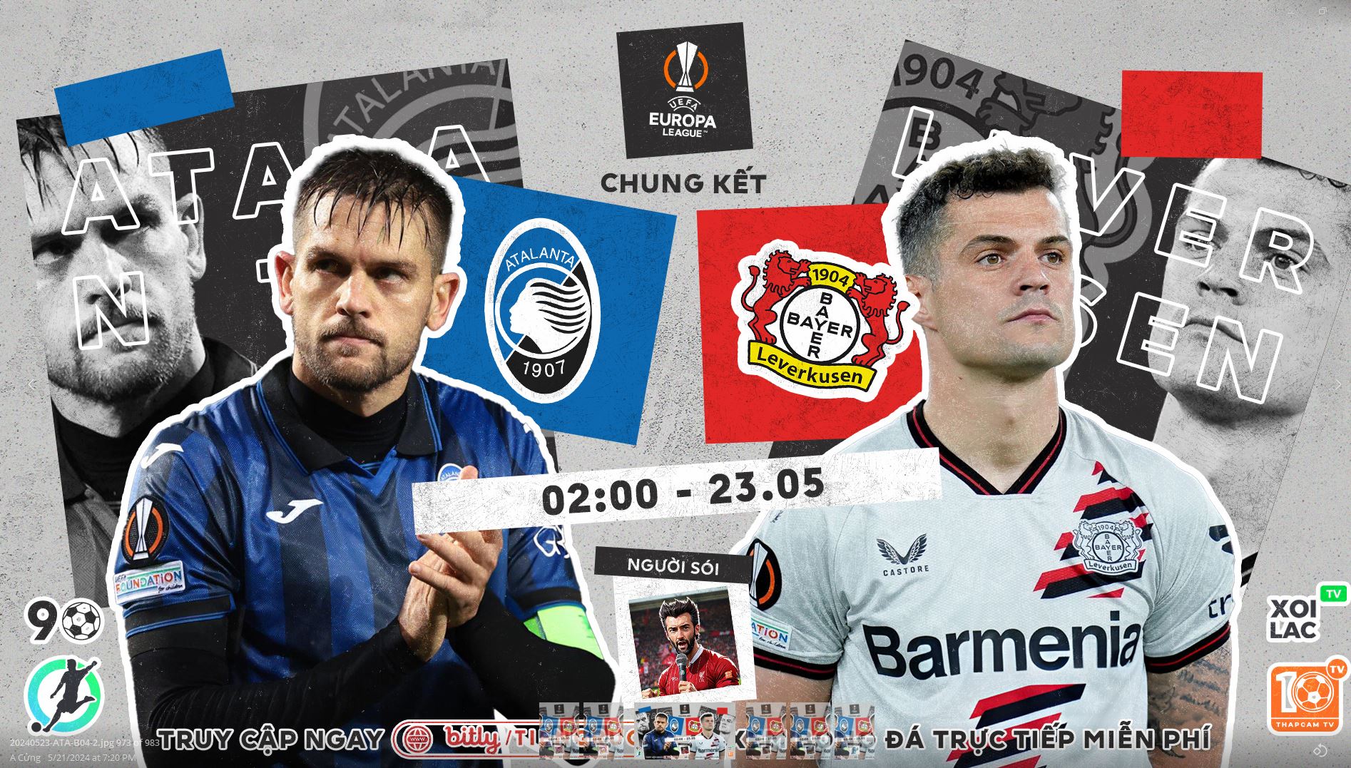Highlights Atalanta vs Bayer Leverkusen | BLV Người Sói | 23.5.24