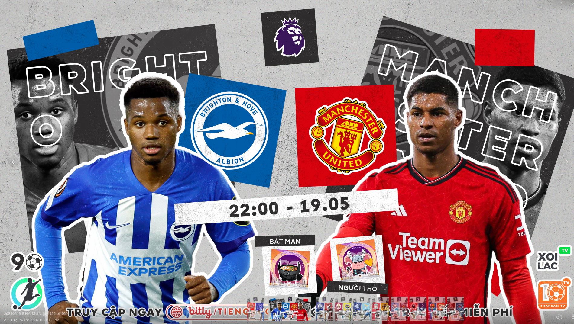 Highlights Birighton vs Man United | BLV Bat Man Ft Người Thỏ | 20.5.24