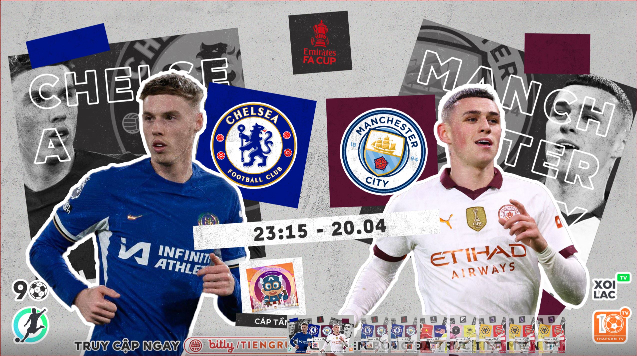 Highlights Man City vs Chelsea | BLV Cáp Tần | 20.4.24