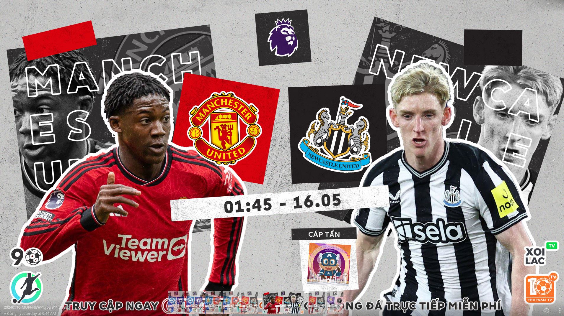 Highlights Man United vs Newcastle | BLV Cáp Tần | 16.5.24