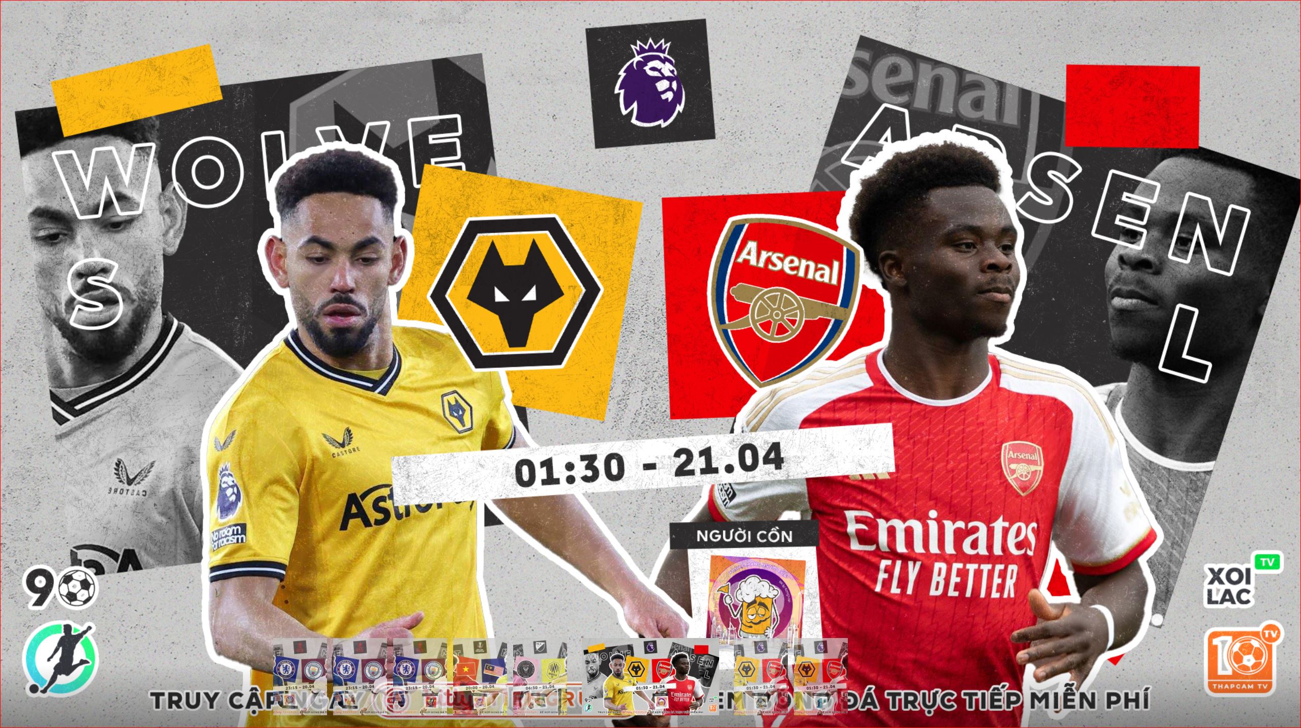 Highlights Wolves vs Arsenal | BLV Người Cồn | 21.4.24
