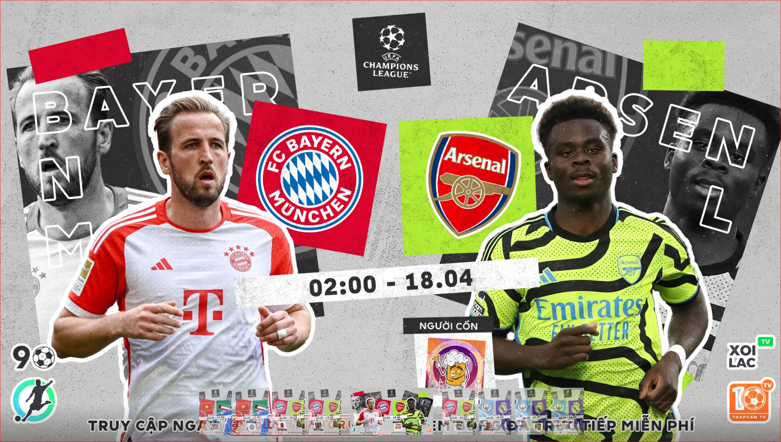 Highlights Bayern vs Arsenal | BLV Người Cồn | 18.4.24