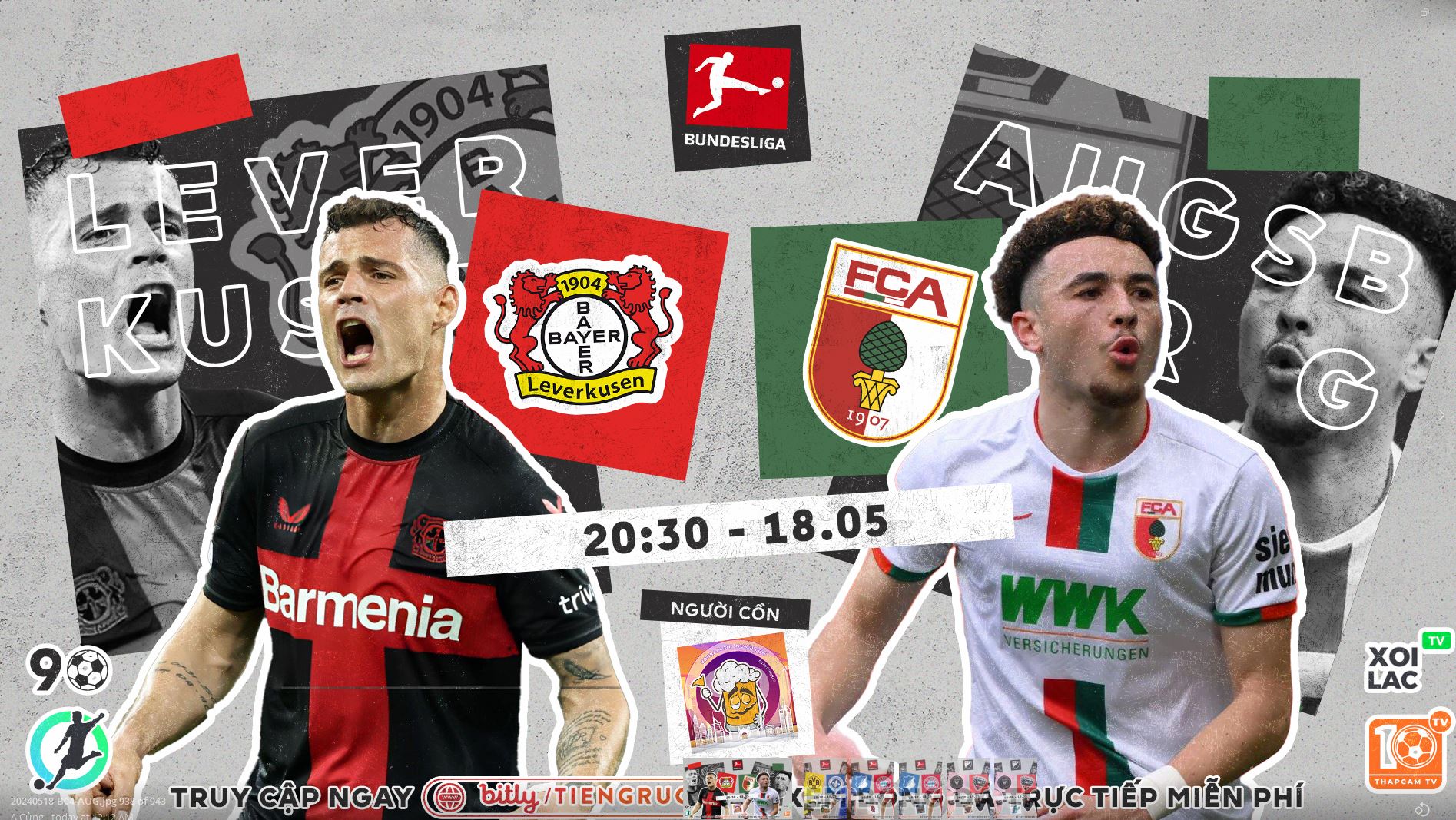 Highlights Bayer Leverkusen vs FC Augsburg | BLV Người Cồn | 18.5.25