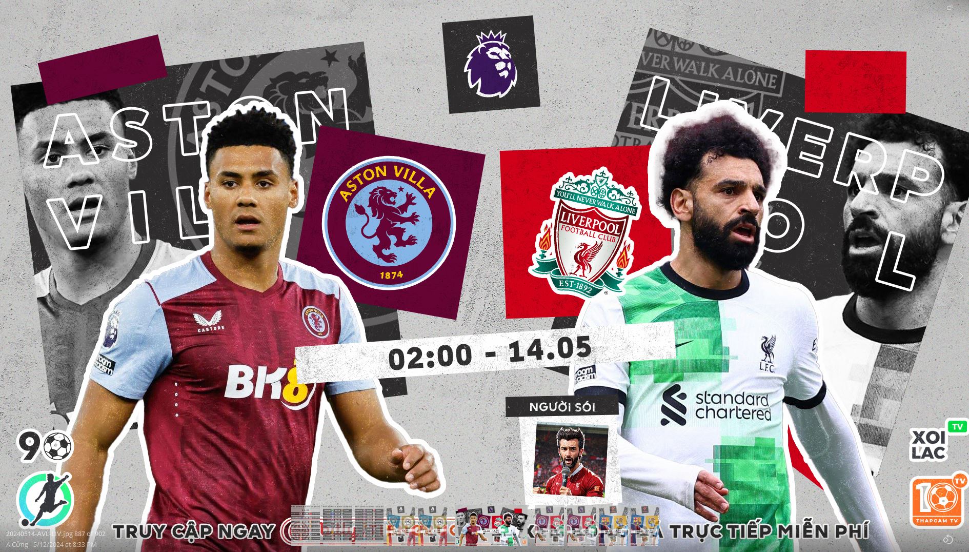 Highlights Aston Villa vs Liverpool | BLV Người Sói | 14.5.24