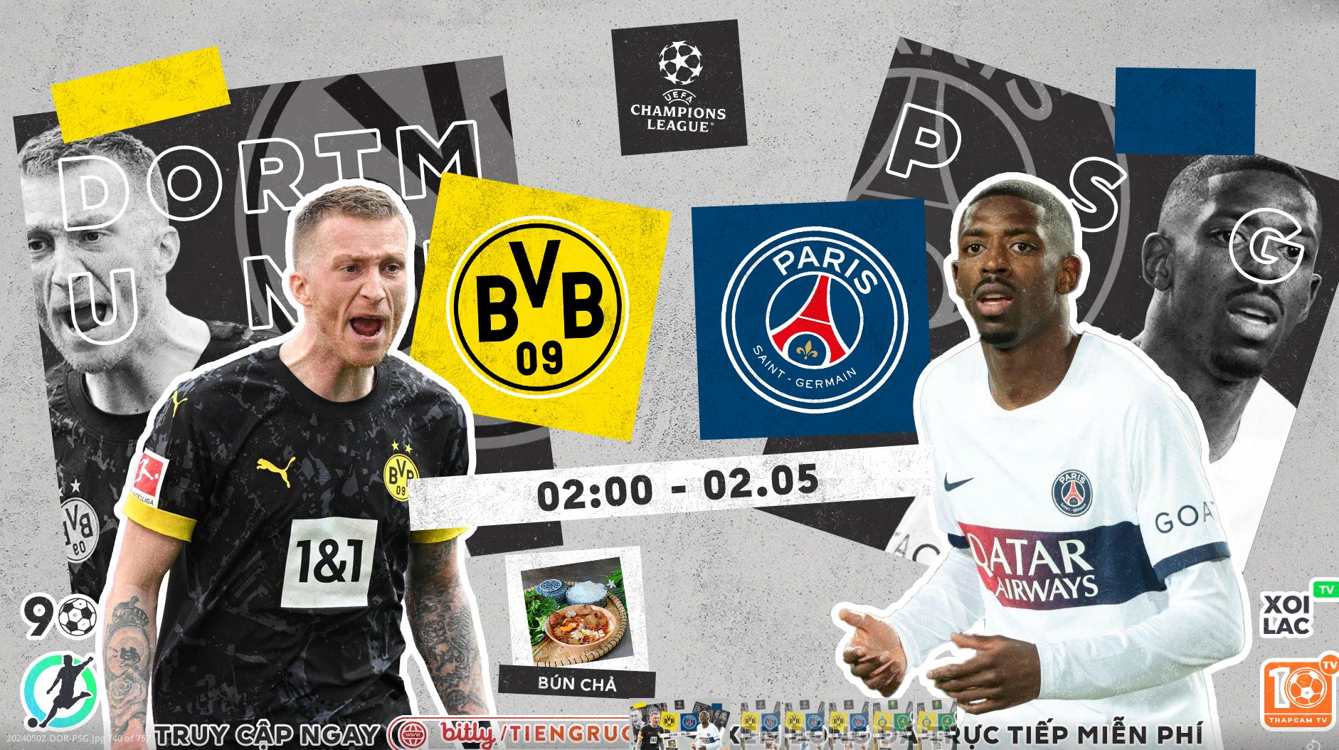 Highlights Dortmund vs PSG | BLV Bún Chả | 2.5.24