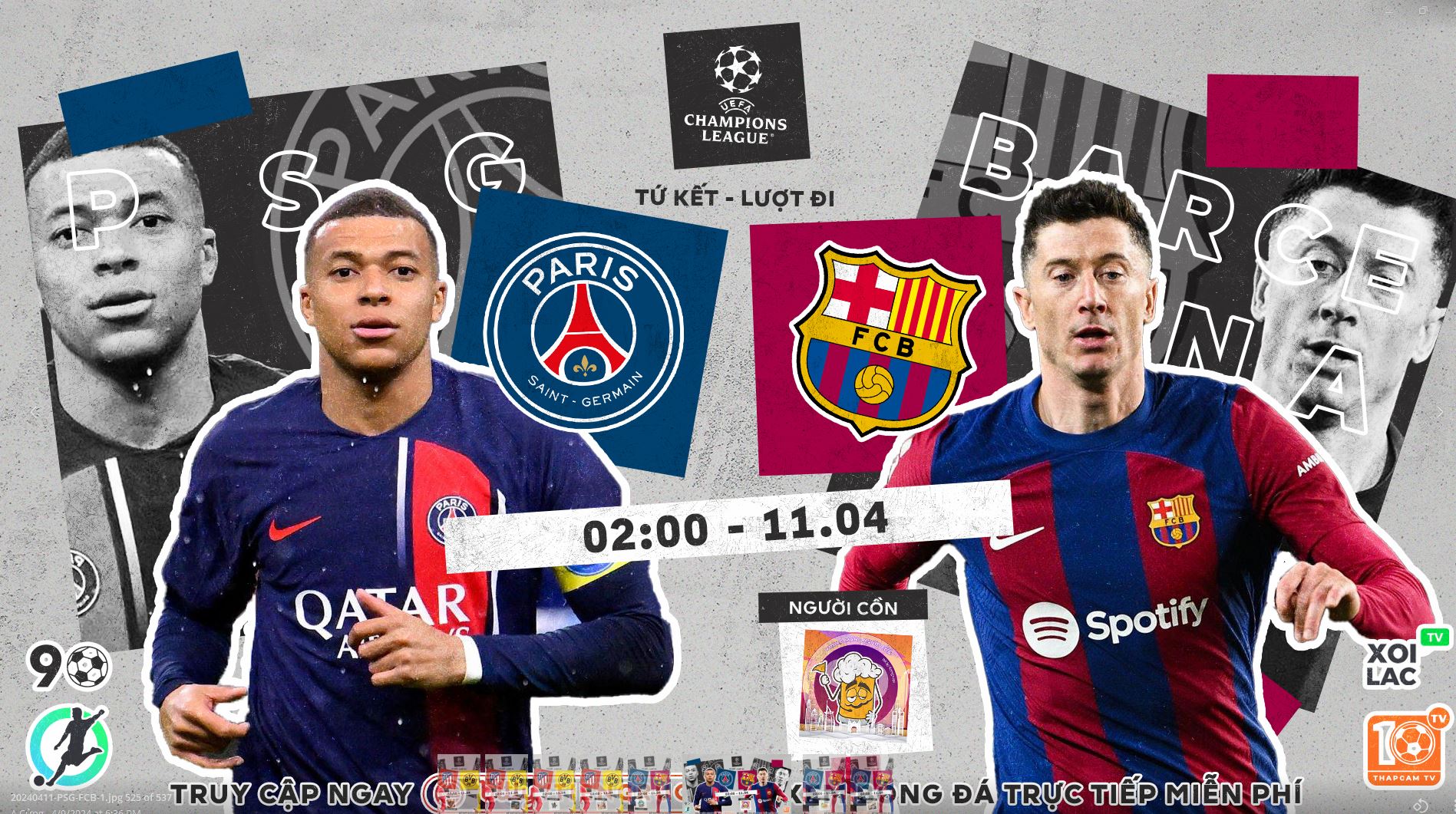 Highlights PSG vs Barcelona | BLV Người Cồn | 11.4.24