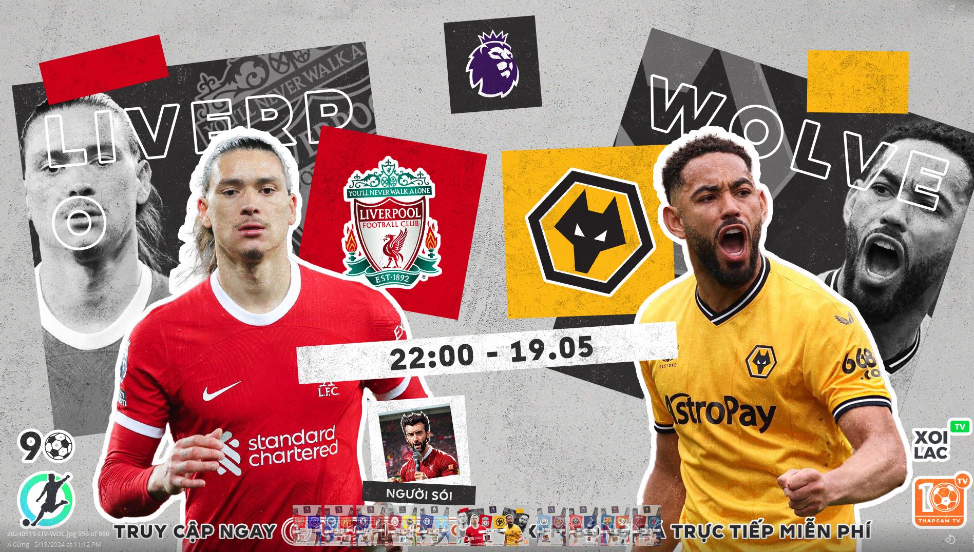 Highlights Liverpool vs Wolves | BLV Người Sói | 20.5.24