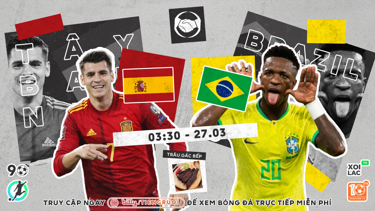 Highlights Tây Ban Nha vs Brazil | BLV Trâu Gác Bếp | 27.3.24